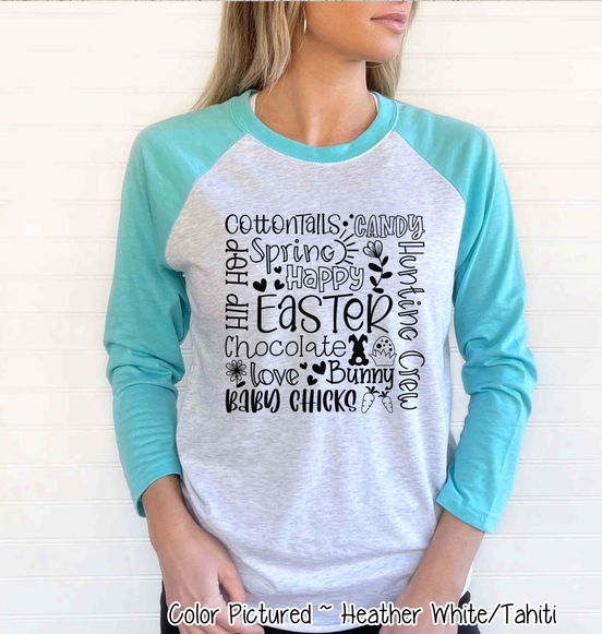 Easter Word Art ~ Subway Art Raglan Tee