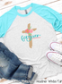 Forgiven Floral Easter Cross Raglan Tee