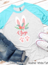 Floral Bunny Ears & Feet with Gigi Easter Raglan Tee
