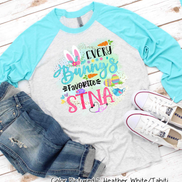 Every Bunny's Favorite STNA Easter Raglan Tee