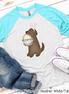 Dog Boy Brown Lab Easter Raglan Tee