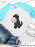 Dog Girl Black Lab Easter Raglan Tee