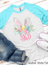 Monogram Bunny Ears with Eggs Raglan Tee