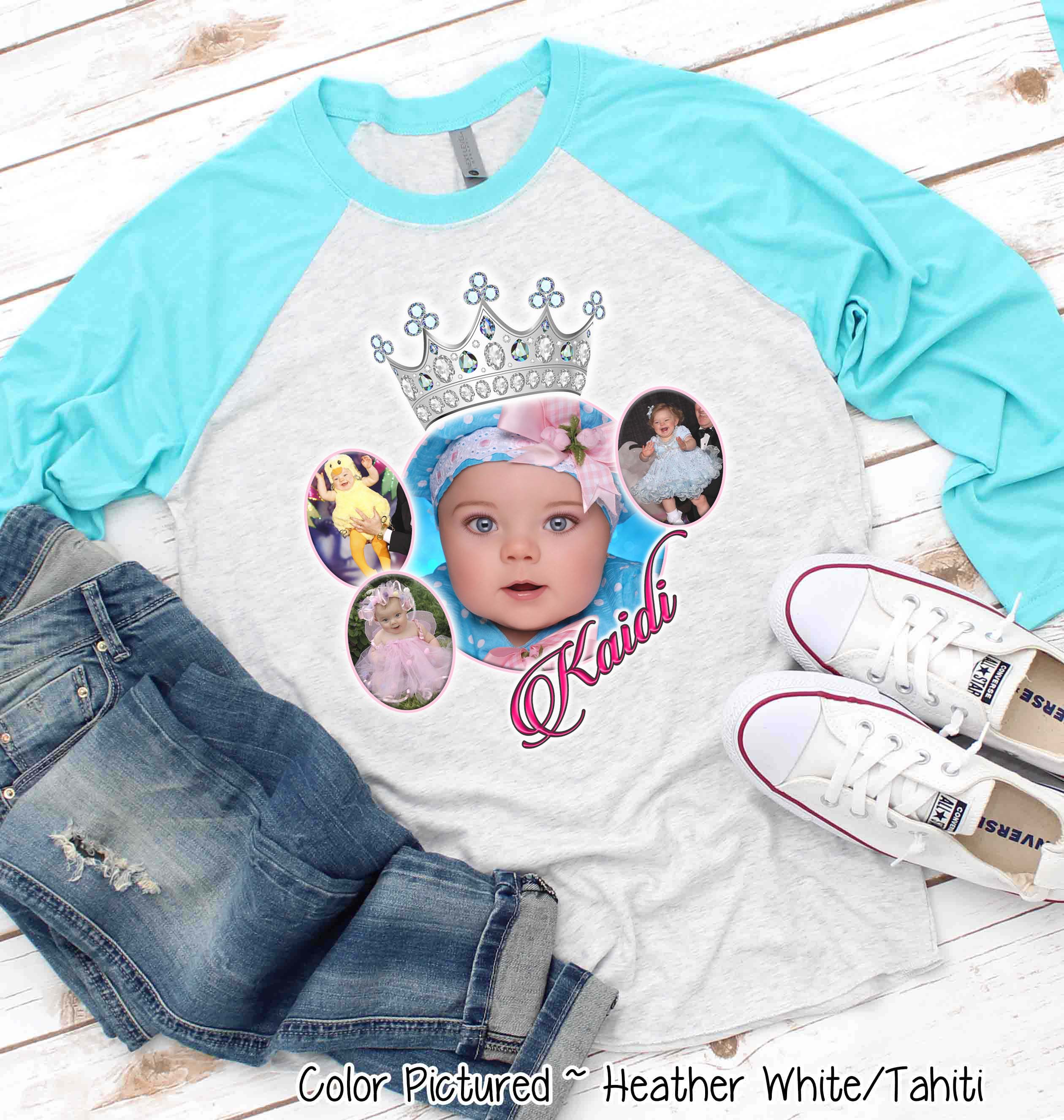 Pageant Crown Photo Collage Tee