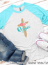 Rejoice Floral Cross Easter Raglan Tee