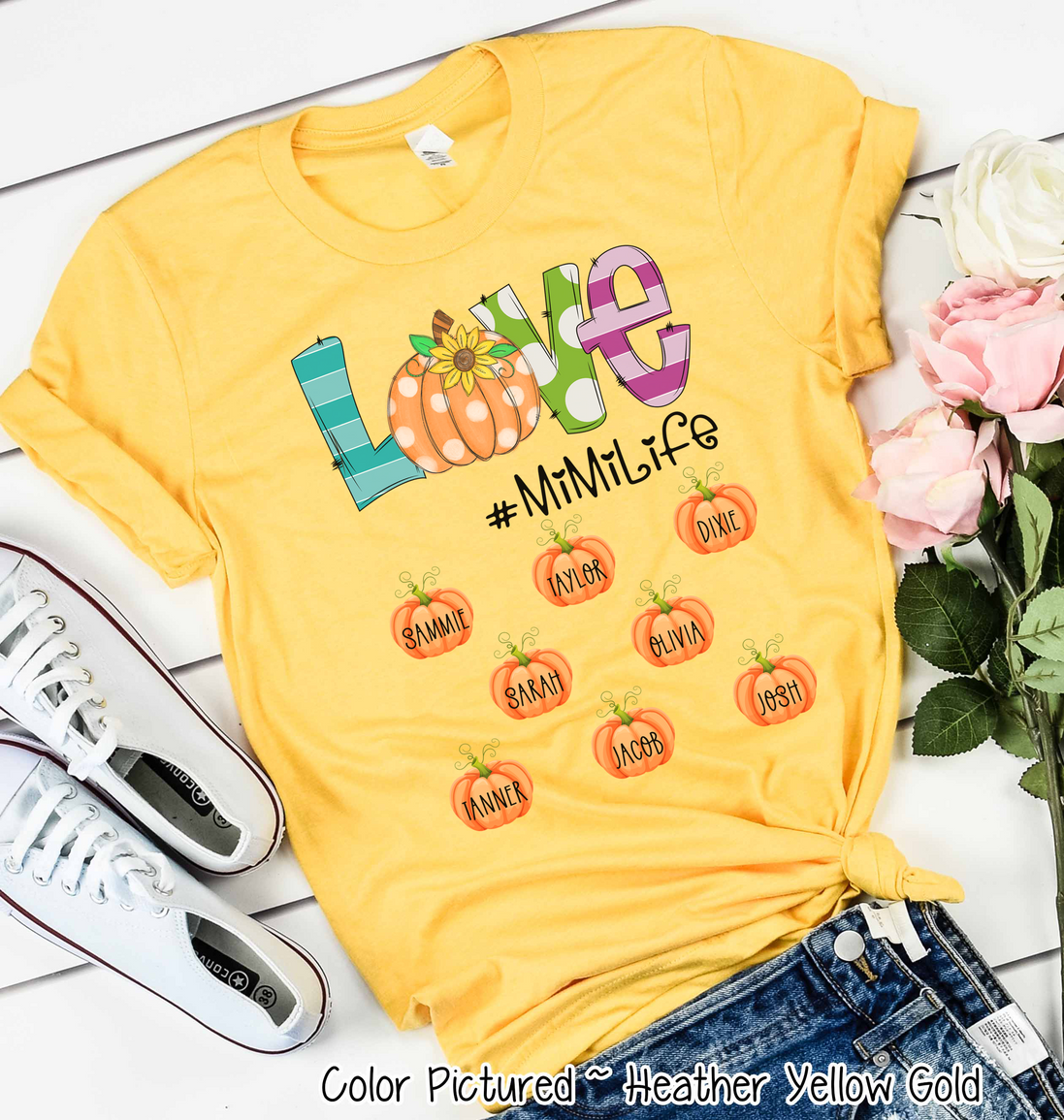 Love with Pumpkin Customized #Life ~ Custom Named Pumpkins Tee