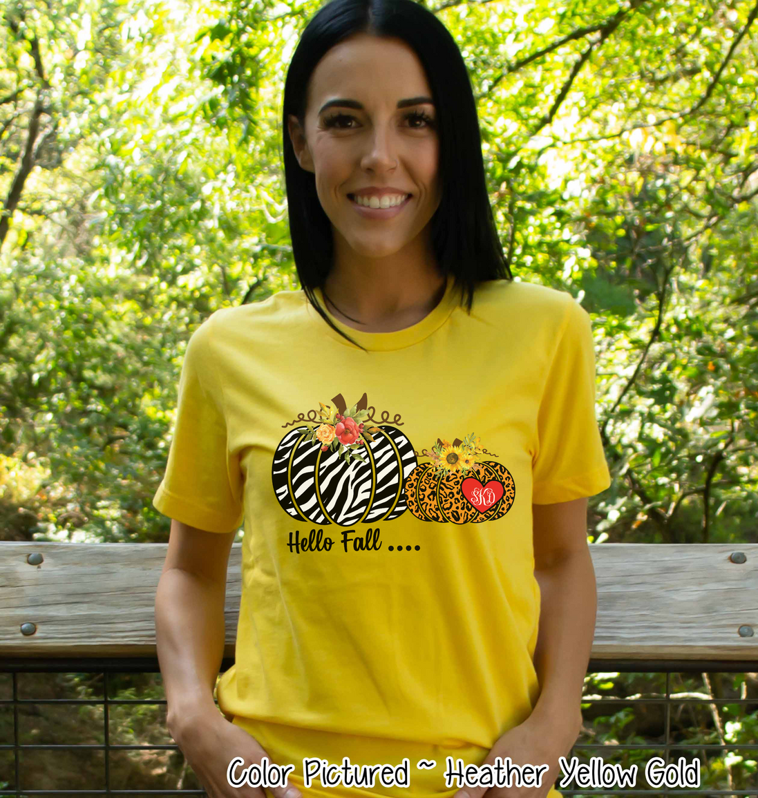 Animal Print Pumpkins with Monogram Tee