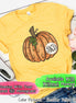 Orange Leopard Pumpkin Monogram Tee