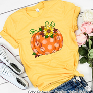 Polka Dot Pumpkin Fall Tee
