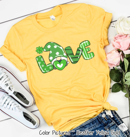 Gnome LOVE St Patricks Day Tee