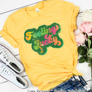 Retro Feeling Lucky St Patricks Day Tee
