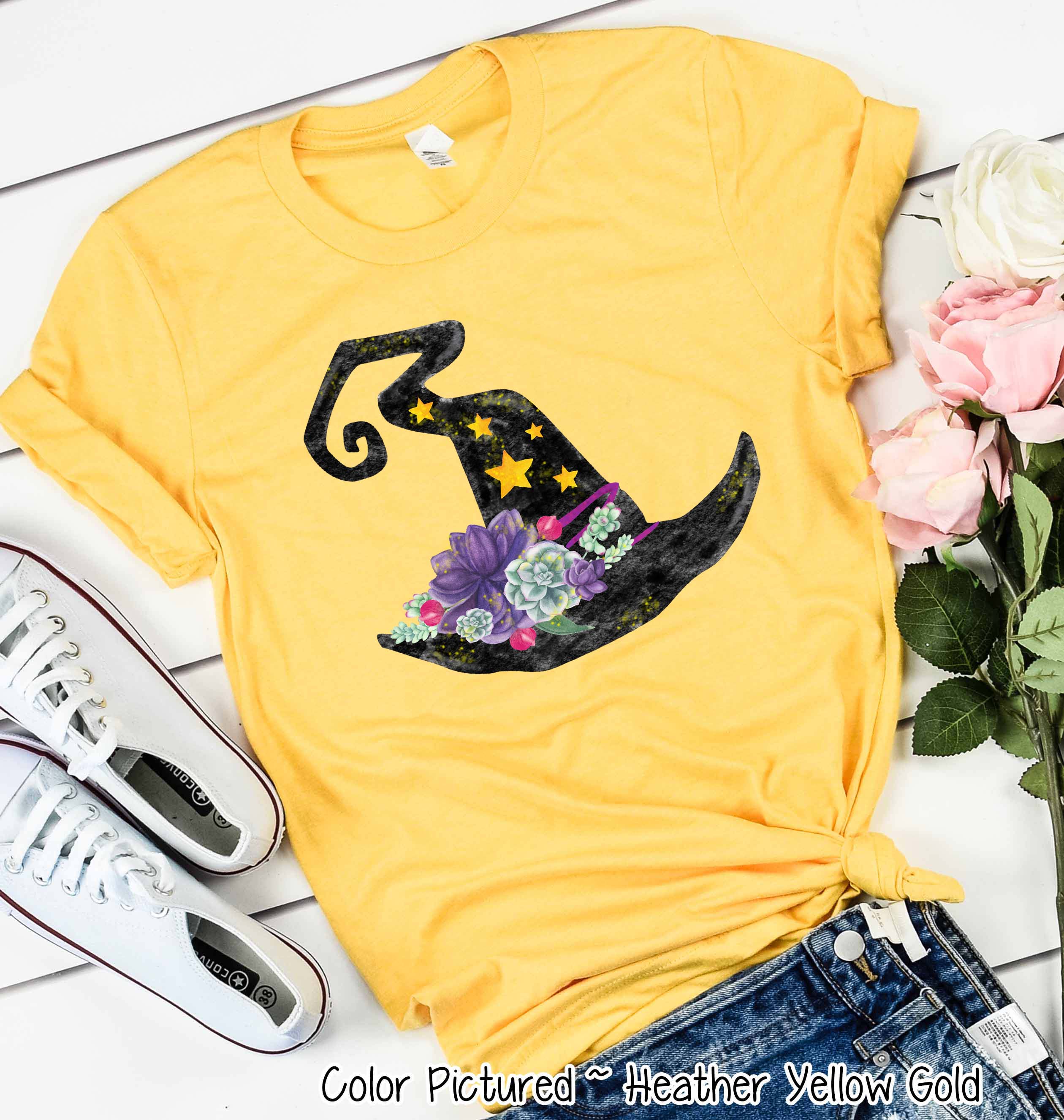 Watercolor Witch Hat Halloween Tee