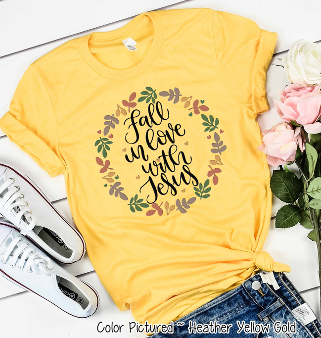 Fall In Love with Jesus Leaf Ring Tee