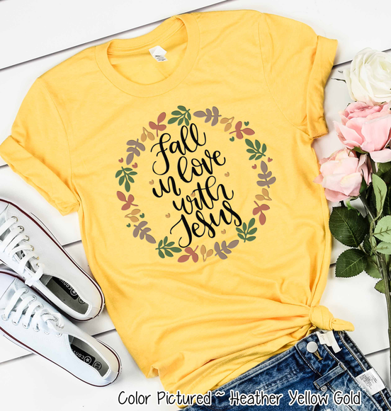 Fall In Love with Jesus Leaf Ring Tee