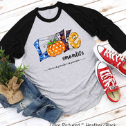 Love #YourLife Halloween Personalized Raglan T-Shirt ~ Customize text
