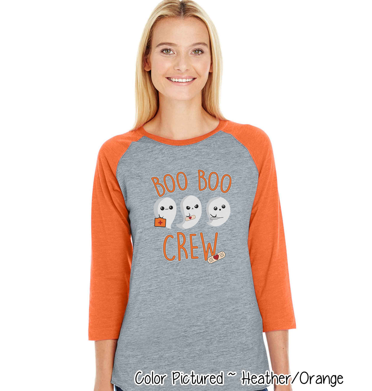 Boo Boo Crew Nurse Halloween Raglan Tee