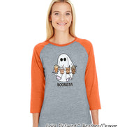 Boorista Coffee Latte Halloween Raglan Tee