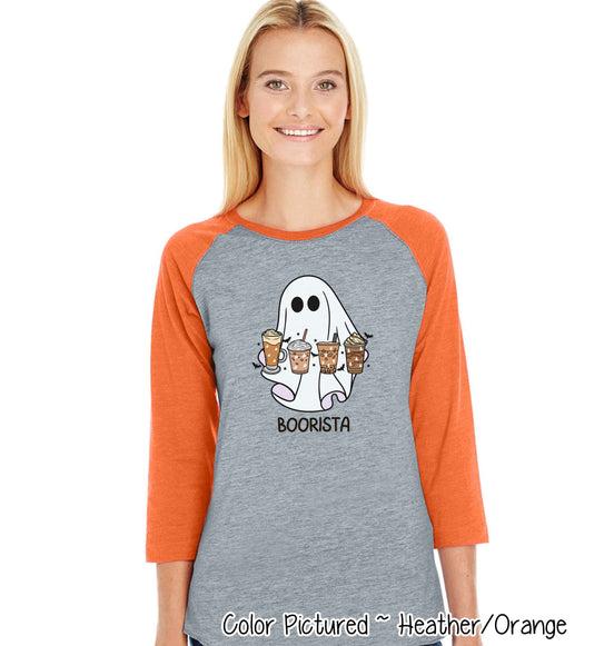 Boorista Coffee Latte Halloween Raglan Tee