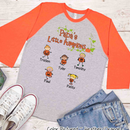 Mom, Grandma, Grandpa etc. Little Pumpkins  ~ Custom Named Kids Pumpkin Raglan Tee