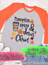 Pumpkin Spice & Jesus Christ Monogram Raglan Tee