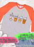 Pumpkin Spice Latte Drink Monogram Raglan Tee