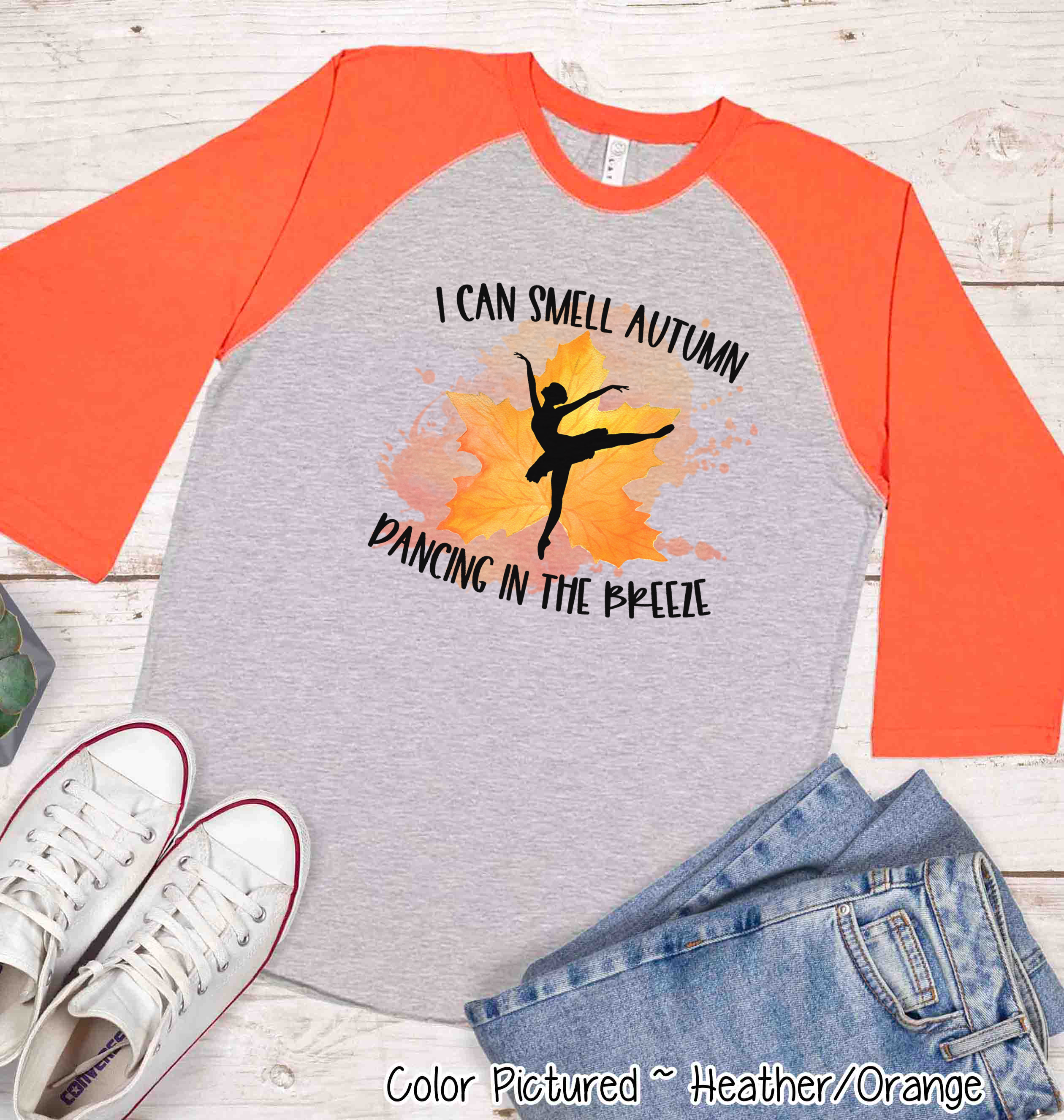 I Can Smell Autumn Dancing in the Breeze Raglan Tee
