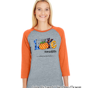 Love #YourLife Halloween Personalized Raglan T-Shirt ~ Customize text