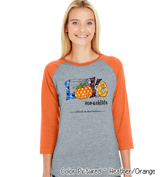 Love #YourLife Halloween Personalized Raglan T-Shirt ~ Customize text