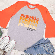 Stacked Pumpkin Season Raglan Tee