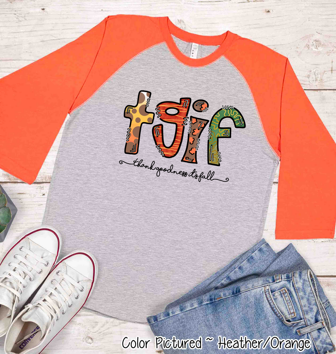 TGIF ~ Thank Goodness It's Fall Raglan Tee