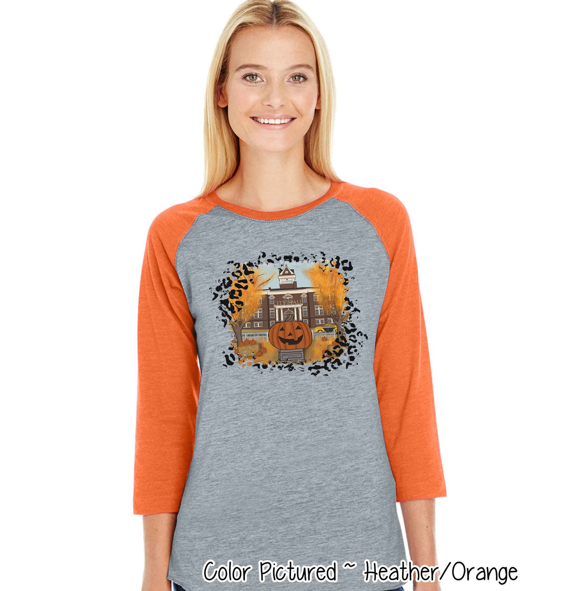 Halloweentown Leopard Halloween Raglan Tee
