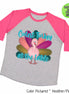 Cutest Turkey at the Table Thanksgiving Raglan Tee