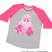 Monogram Bunny Butt Shirt Easter Day Tee