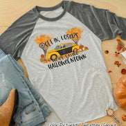 Get In Losers Were Saving Halloweentown Halloween Raglan Tee