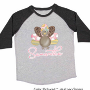 Personalized Girl Turkey Raglan Tee
