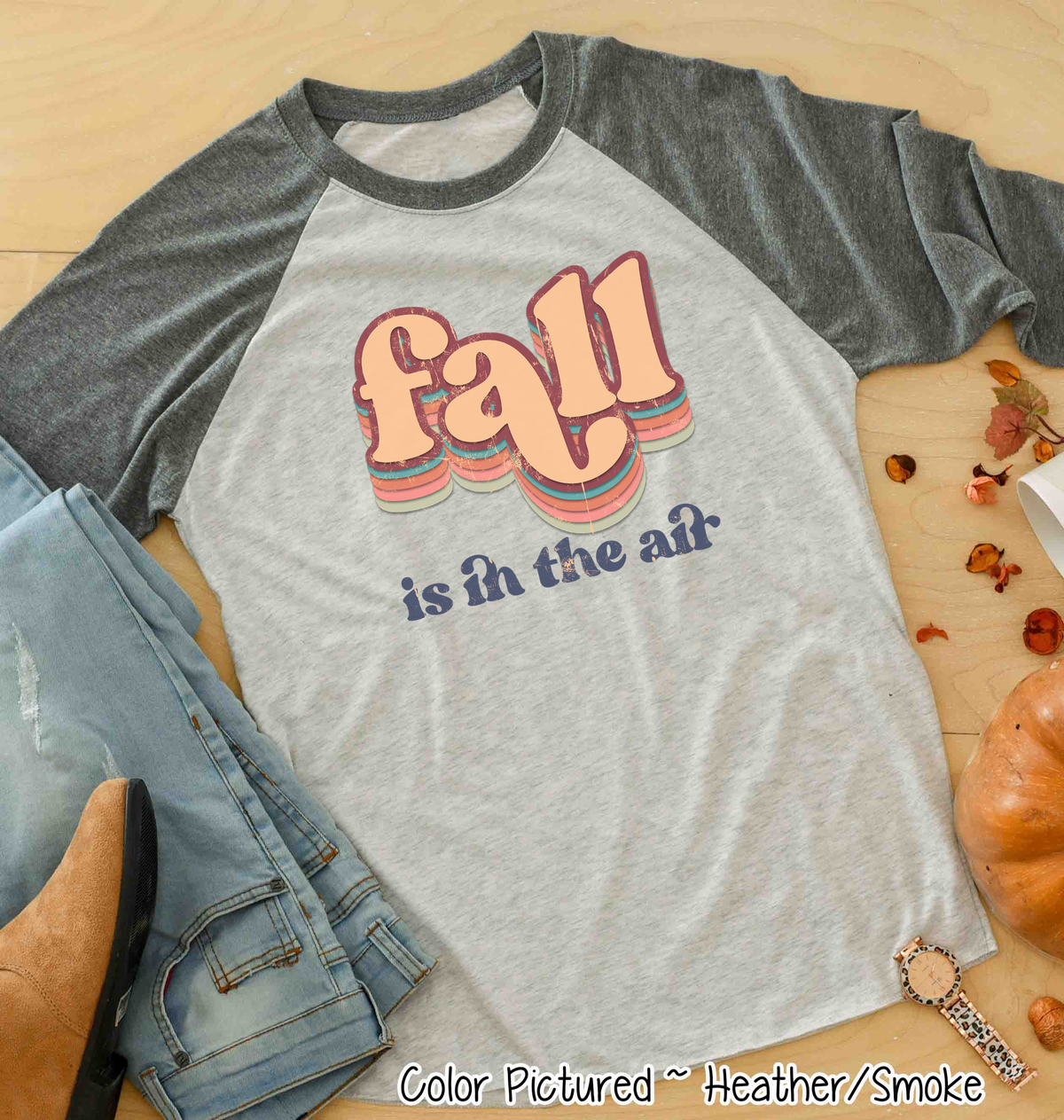 Retro Fall In the Air Raglan Tee