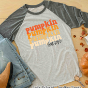 Stacked Pumpkin Season Raglan Tee