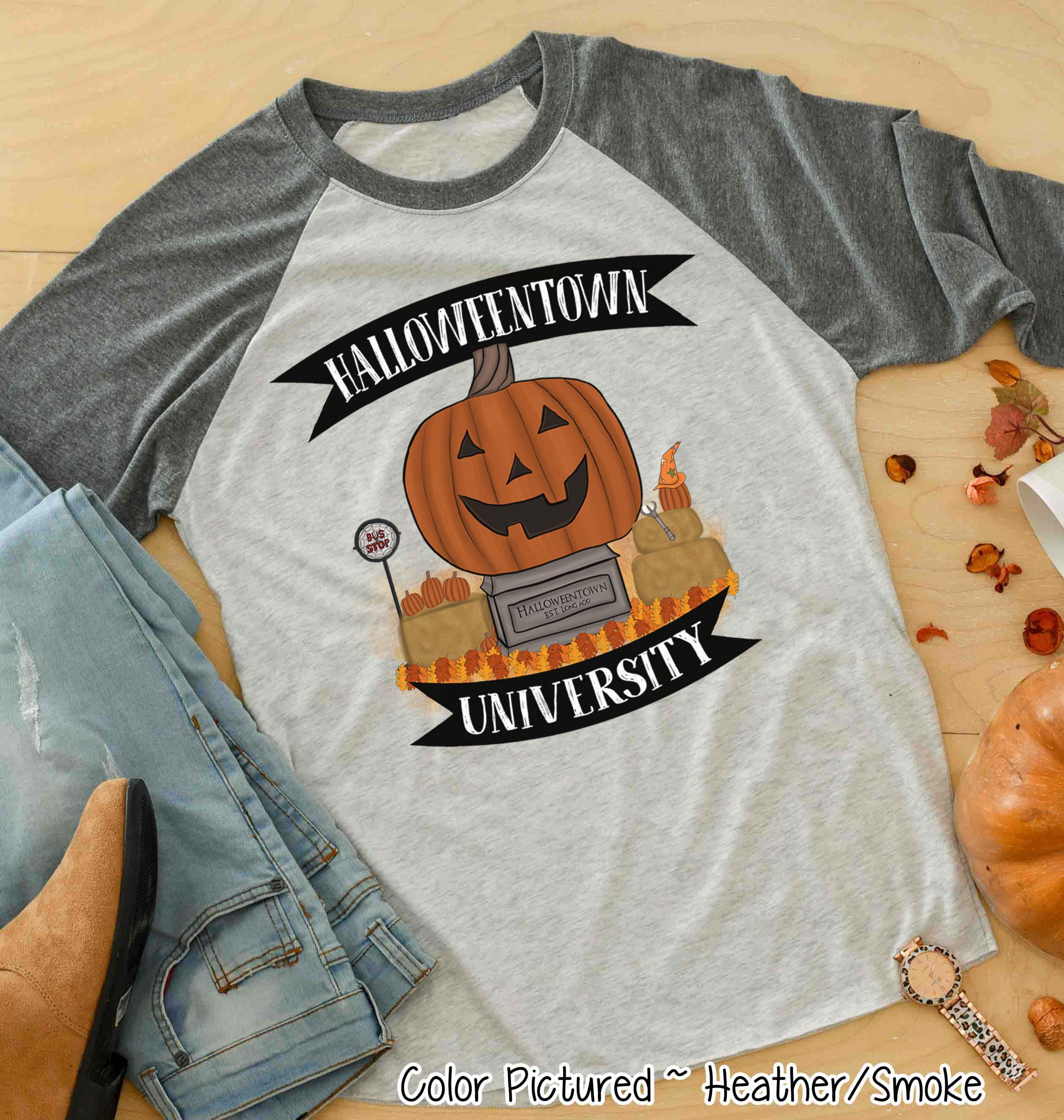 Halloweentown University Halloween Raglan Tee