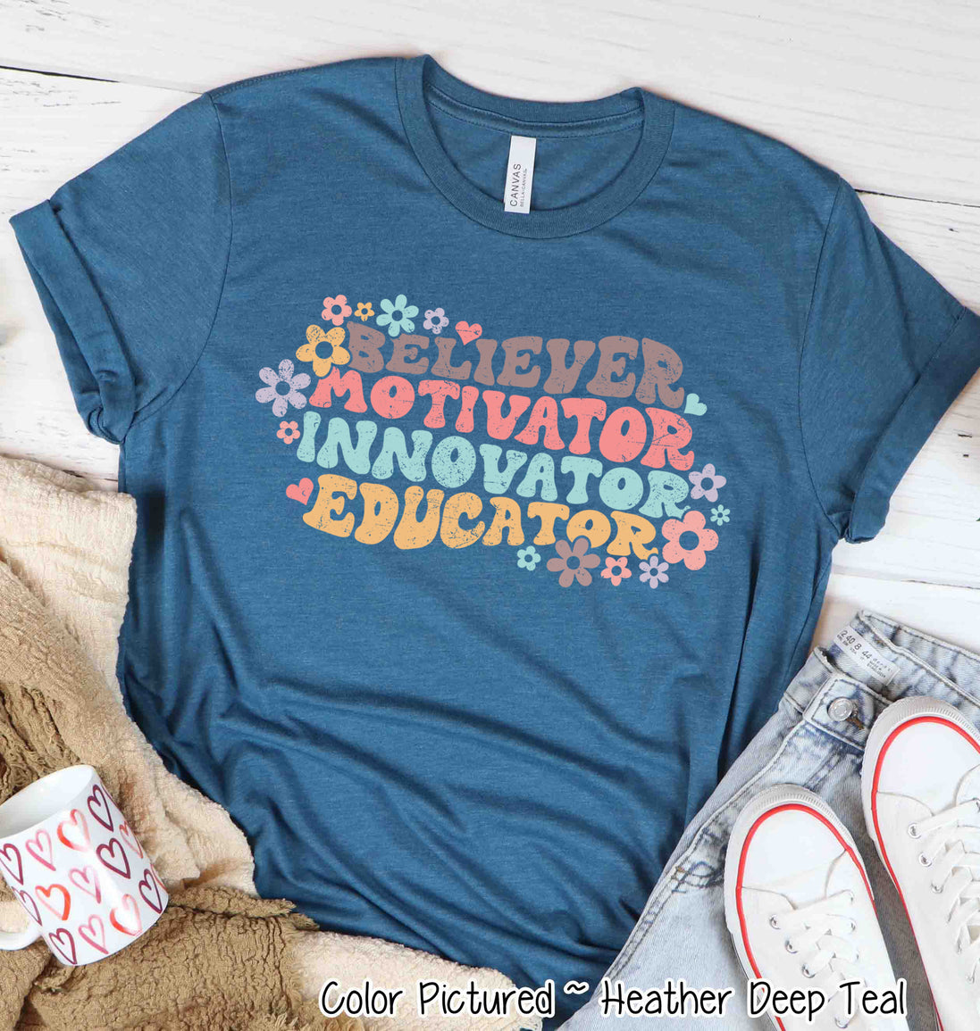 Distress Believer Motivator Innovator Educator Tee