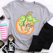 Hello Fall Watercolor Pumpkin Tee