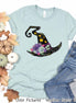 Watercolor Witch Hat Halloween Tee