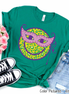 Masked Smiley Face Mardi Gras Tee