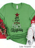 Peace Love Joy Word Art Christmas Tree Tee