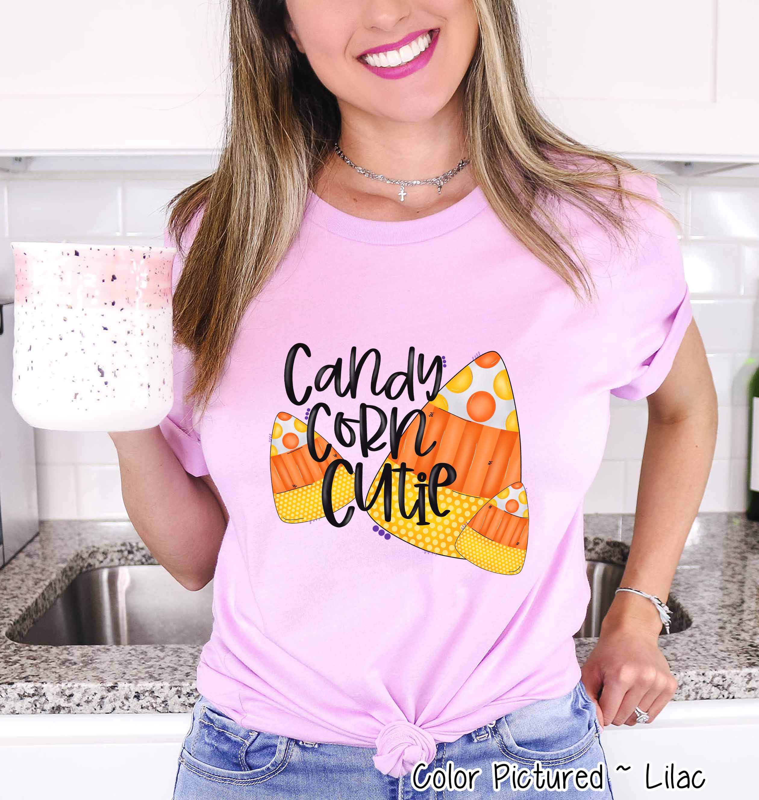 Candy Corn Cutie Trio Halloween Tee