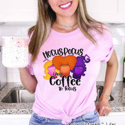 Hocus Pocus I Need Coffee to Focus Funny Halloween Tee