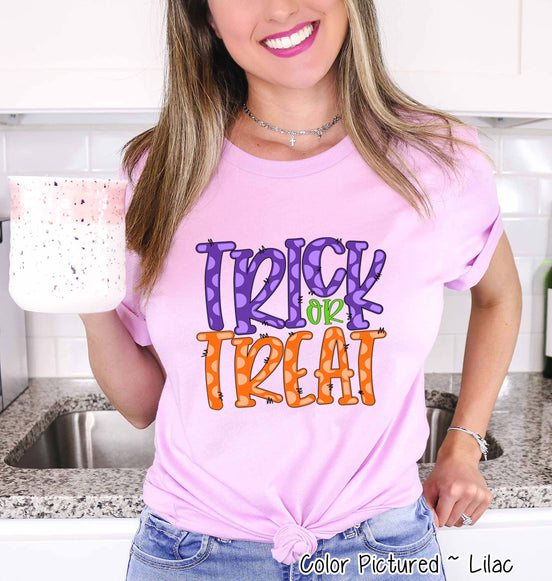 Trick or Treat Doodle Letter Halloween Tee