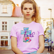 Faith Watercolor Cross Tee