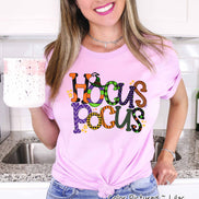 Hocus Pocus Doodle Letter Halloween Tee
