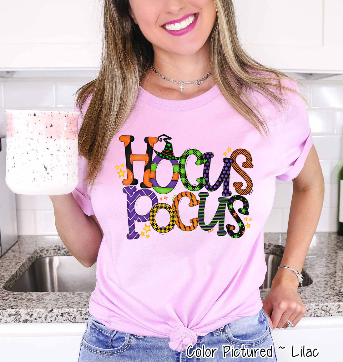 Hocus Pocus Doodle Letter Halloween Tee