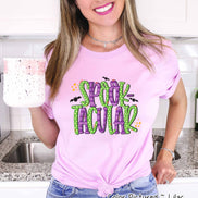 Spooktacular Doodle Letters Halloween Tee